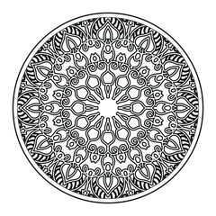 Vector round abstract circle. Mandala style. EPS 10