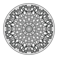 Vector round abstract circle. Mandala style. EPS 10