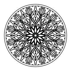 Vector round abstract circle. Mandala style. EPS 10