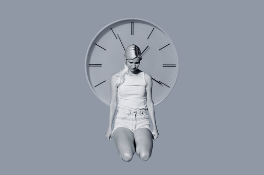 Woman And Clock