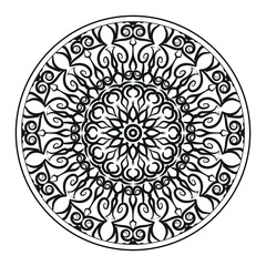 Vector round abstract circle. Mandala style. EPS 10