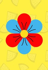 vector illustration of flower with abstract background 