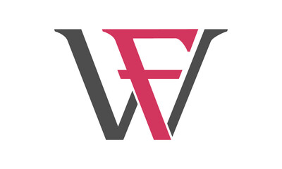 W F letter logo
