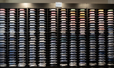 Presentation Of Shirts In The Shop