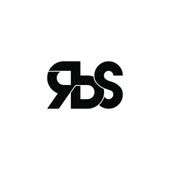 rbs initial letter monogram logo design