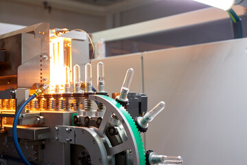 Bottles on extrusion blow molding machine