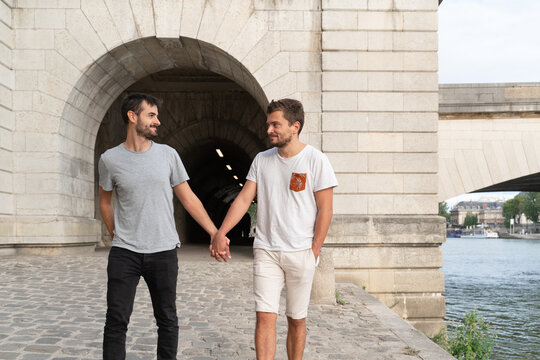 Gay Couple Having A Walk