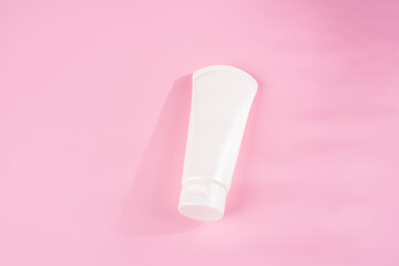Women's hygiene cosmetic accessory for skincare. Palm leaf shadow.