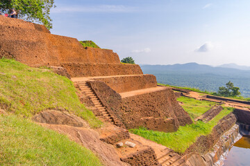 Ruins of the ancient royal palace in Sigiriya, Sri Lanka