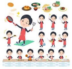 料理に関する郵便スーツ男性のセット