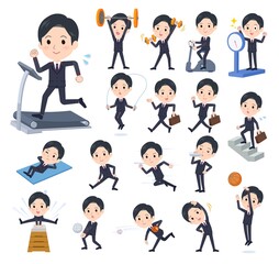 エクササイズやスポーツに関する郵便スーツ男性のセット