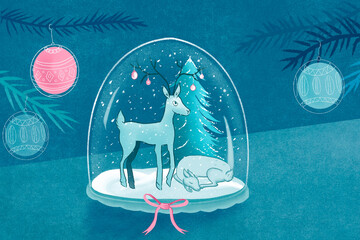 Christmas snow globe