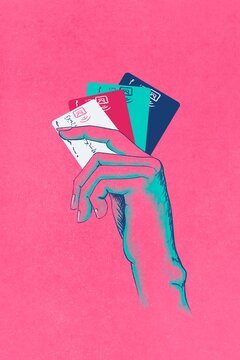 Hand Holding Credit Cards