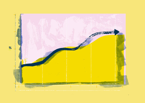 Abstract Graph and  Business  Growth Concept 