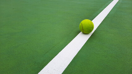tennis ball on court