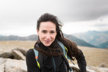 Portrait of a beautiful trekking woman