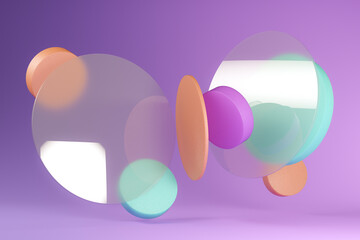 Abstract floating plates