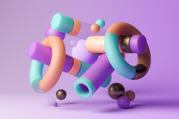 Abstract floating shapes