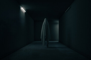 Ghost in the middle of the subway corridor