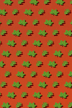 Falling leaves paper pattern, seamless repeat