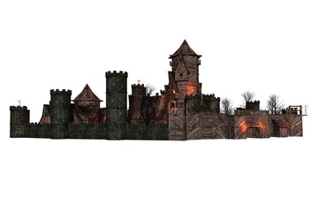 Obraz premium Castle Academy Fantasy Architecture, 3D illustration, 3D rendering