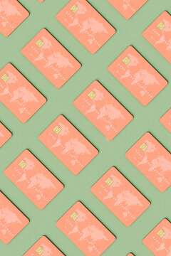 Colorful background with bank cards