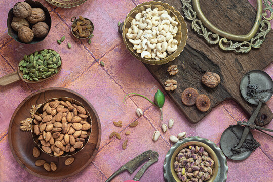Still Life of Dry Fruits and Nuts