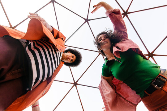 Fun couple in a dome
