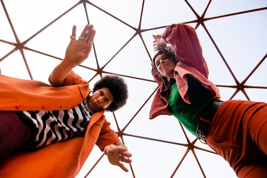 Dance moves inside a dome structure