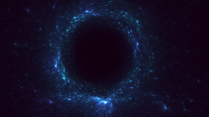 Obraz premium 3D rendering abstract blue fractal light background