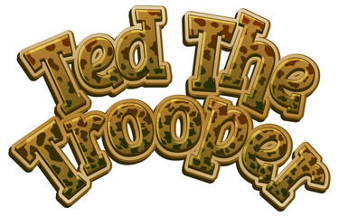 Ted The Trooper logo text design