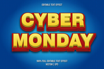 Cyber monday editable text effect comic style