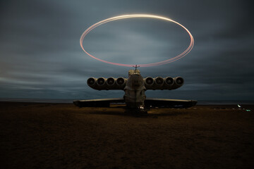 mystic jet lost on the beach, drone Freezelight