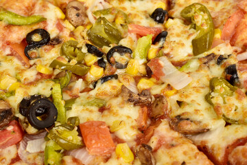 Veg pizza texture