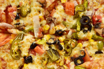 Top view of pizza texture