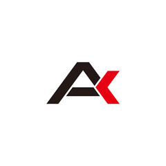 letter ak arrow geometric line logo vector