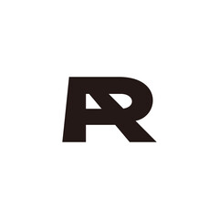 letter ar simple linked geometric logo vector