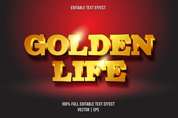 Golden life editable text effect luxury style