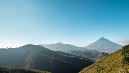 Antigua Guatemala mountain and volcano