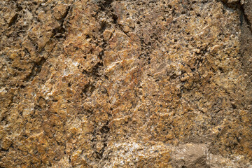 Details of textured rock surface by the side of the road in Idaho, USA