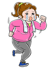 ランニングでダイエットする女性