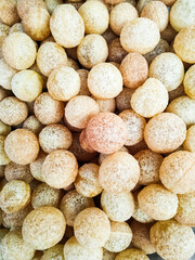 Top view shot of an Indian snack called Panipuri and golgappa