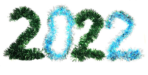 2022 new year decoration tinsel