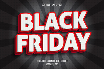 Black friday editable text effect comic style
