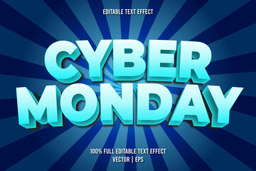 Cyber monday editable text effect comic style