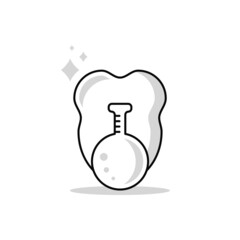 clean dental and laboratory logo concept. combination, creative, line, simple and clean logotype. suitable for logo, icon, symbol and sign. such as dental health logo