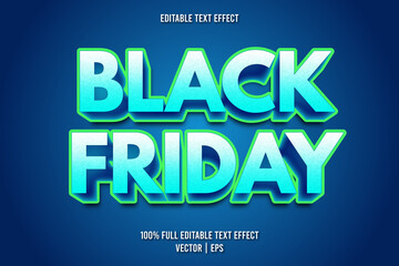 Black friday editable text effect cartoon style