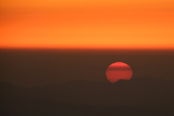 Fototapeta premium 夕暮れ時の北アルプス。