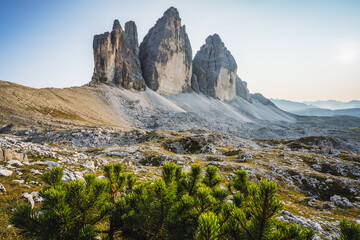 The Tre Cime di Lavaredo, in the Sexten Dolomites, Italy