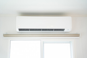 Air condition, White air condition, electric equipment in house.